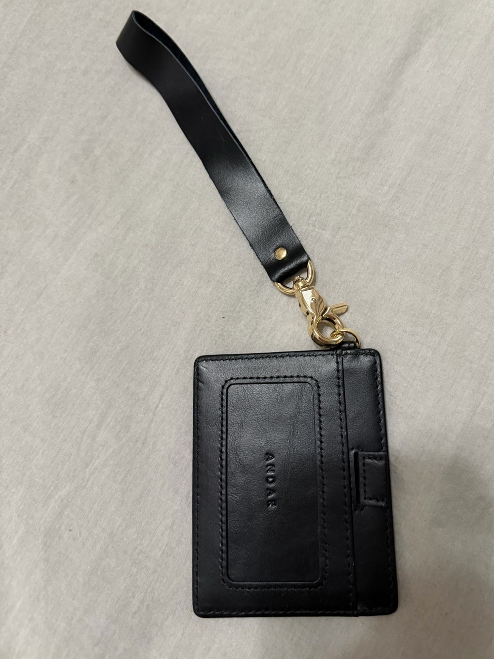 Andar- The Denner Wallet/Wristlet in Black & Gold